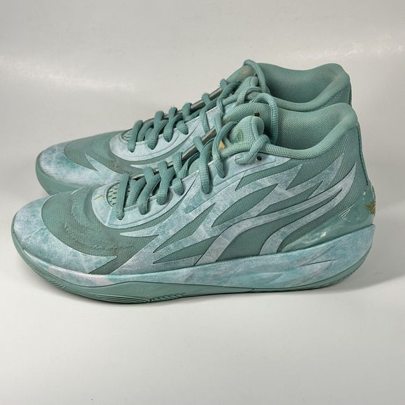 Puma Lamelo Ball Jade MB. 02 Gold Lake Green Team Gold Shoes Size 9.5 378284-01 main image 8